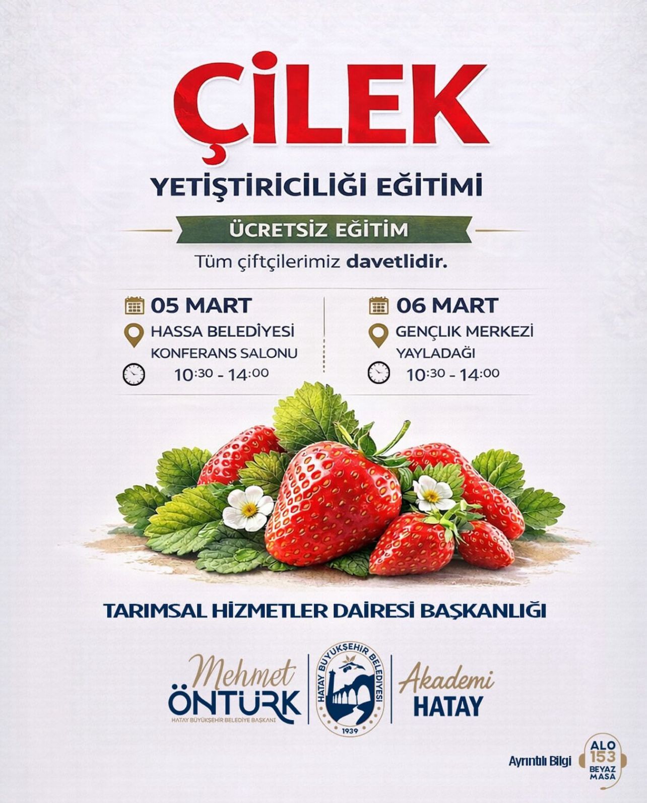 Yayladağı Çilek Yetiştiriciliği Eğitim Programı